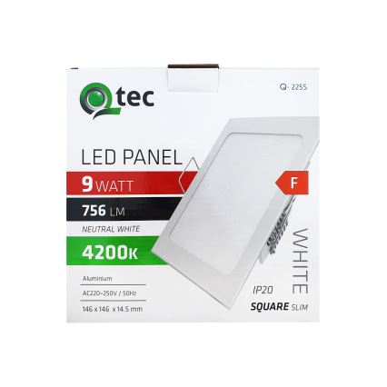 LED Podhledové svítidlo SQUARE LED/9W/230V 4200K 14,6x14,6 cm bílá
