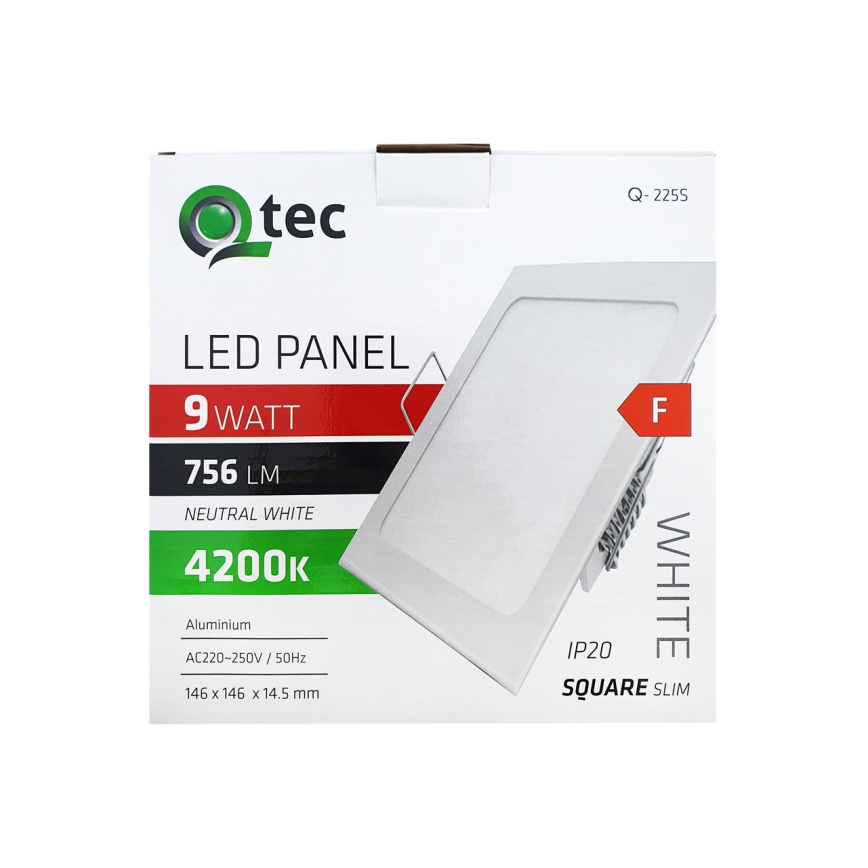 LED Podhledové svítidlo SQUARE LED/9W/230V 4200K 14,6x14,6 cm bílá