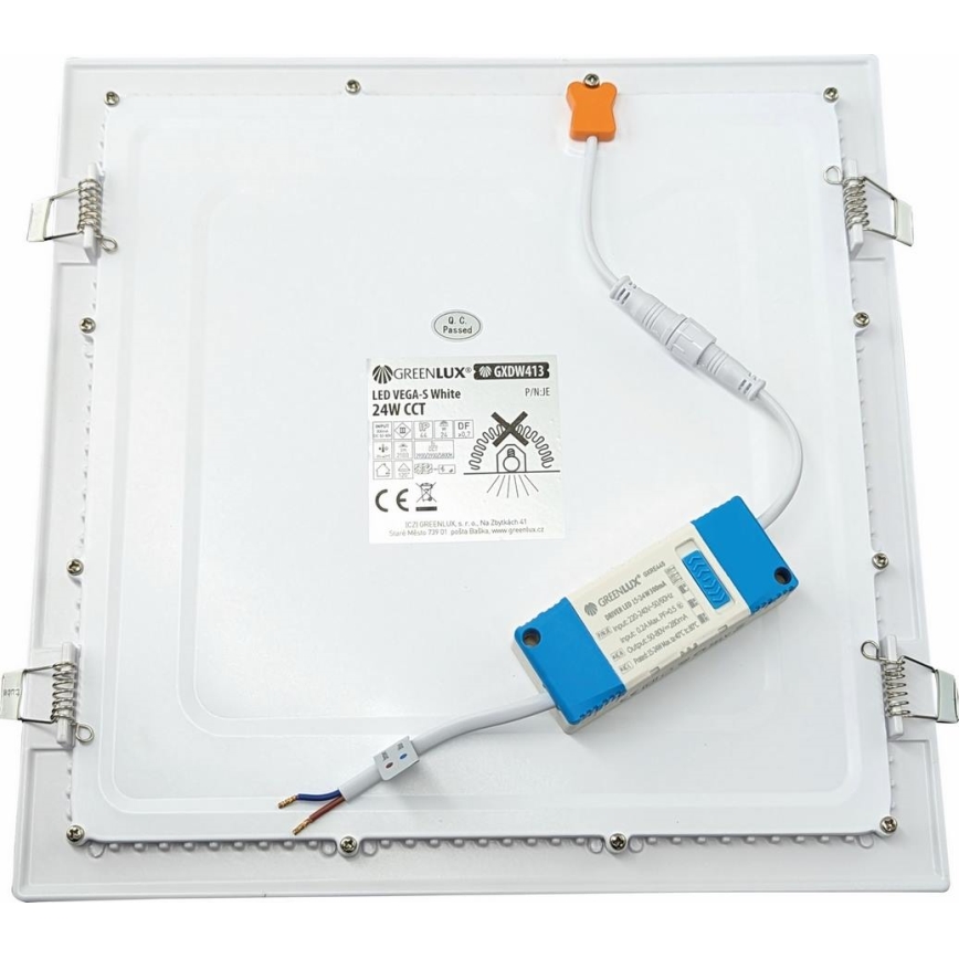 LED Podhledové svítidlo VEGA LED/24W/230V 2900/3900/5800K 30x30 cm bílá
