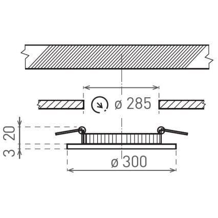 LED Podhledové svítidlo VEGA LED/24W/230V 2900/3900/5800K pr. 30 cm bílá