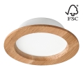 LED Podhledové svítidlo WOODY SPOT LED/12,5W/230V 3000K dub ø 16 cm
