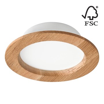 LED Podhledové svítidlo WOODY SPOT LED/12,5W/230V 3000K dub ø 16 cm