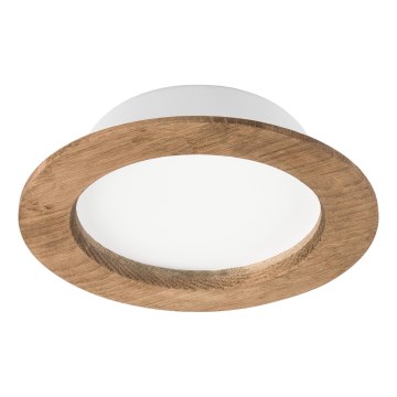 LED Podhledové svítidlo WOODY SPOT LED/12,5W/230V 3000K ořech pr. 16 cm