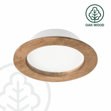LED Podhledové svítidlo WOODY SPOT LED/12,5W/230V 3000K ořech ø 16 cm