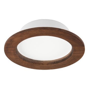 LED Podhledové svítidlo WOODY SPOT LED/12,5W/230V 3000K třešeň pr. 16 cm