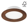 LED Podhledové svítidlo WOODY SPOT LED/12,5W/230V 3000K třešeň ø 16 cm