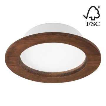 LED Podhledové svítidlo WOODY SPOT LED/12,5W/230V 3000K třešeň ø 16 cm