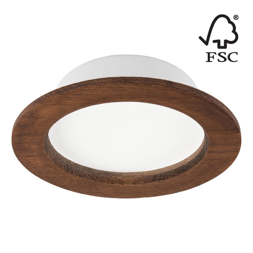LED Podhledové svítidlo WOODY SPOT LED/12,5W/230V 3000K třešeň ø 16 cm