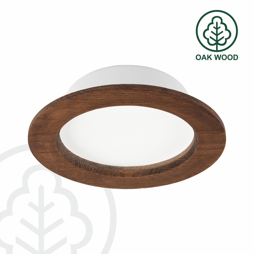 LED Podhledové svítidlo WOODY SPOT LED/12,5W/230V 3000K třešeň ø 16 cm