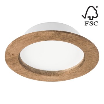 LED Podhledové svítidlo WOODY SPOT LED/12,5W/230V 4000K ořech ø 16 cm