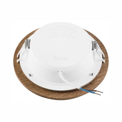 LED Podhledové svítidlo WOODY SPOT LED/12,5W/230V 4000K ořech ø 16 cm