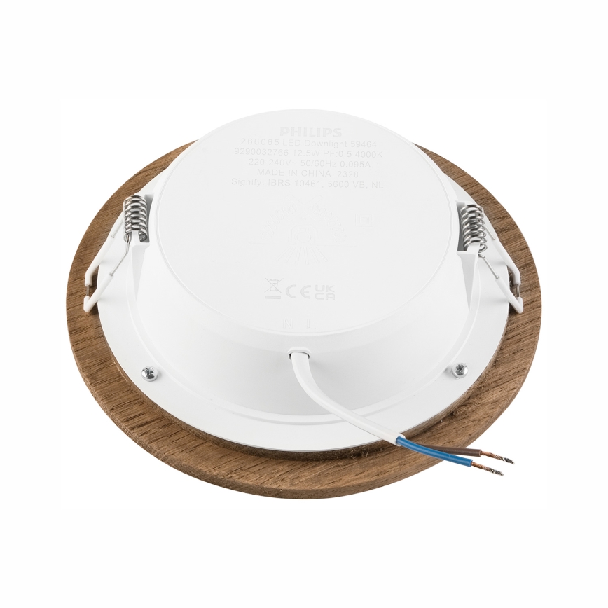 LED Podhledové svítidlo WOODY SPOT LED/12,5W/230V 4000K ořech ø 16 cm