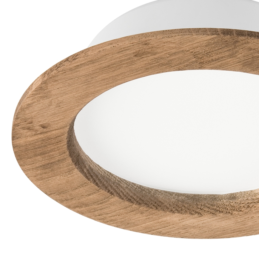 LED Podhledové svítidlo WOODY SPOT LED/12,5W/230V 4000K ořech ø 16 cm