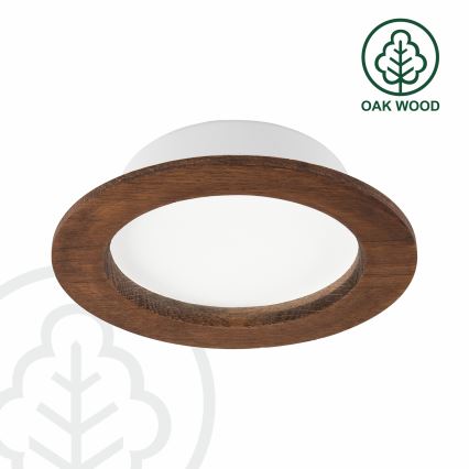 LED Podhledové svítidlo WOODY SPOT LED/12,5W/230V 4000K třešeň pr. 16 cm