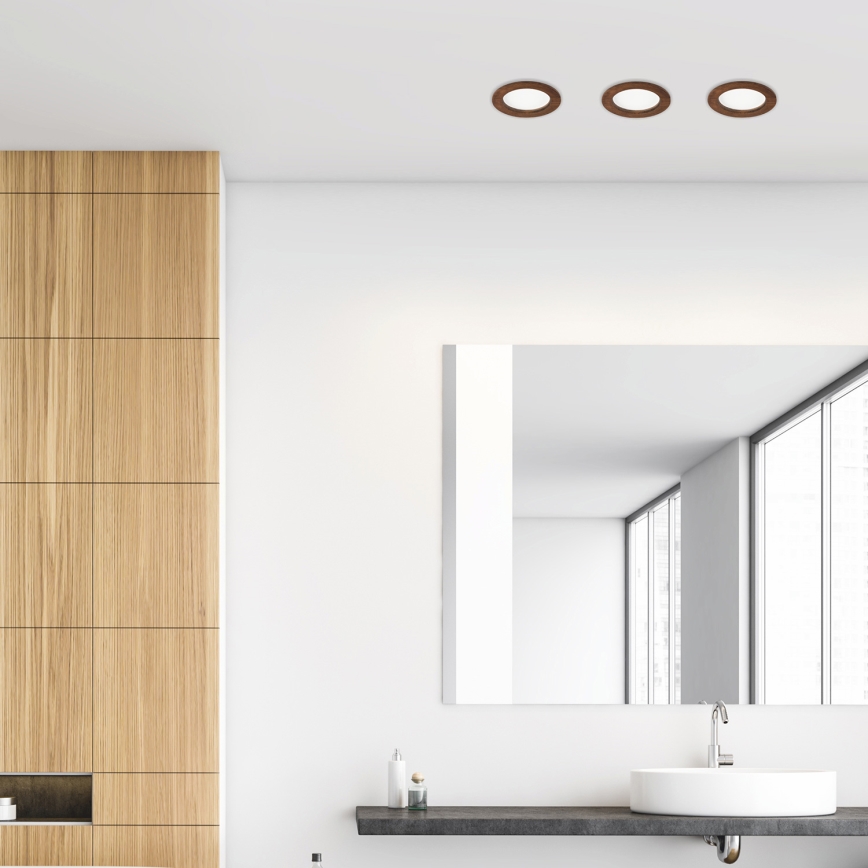 LED Podhledové svítidlo WOODY SPOT LED/12,5W/230V 4000K třešeň pr. 16 cm