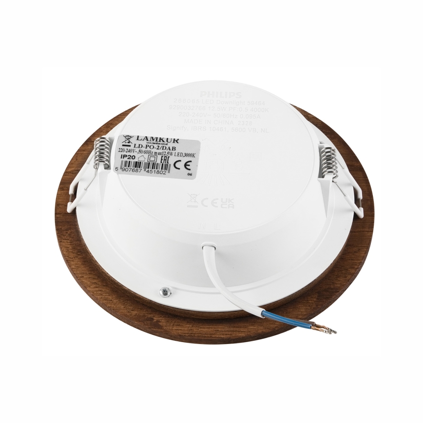 LED Podhledové svítidlo WOODY SPOT LED/12,5W/230V 4000K třešeň pr. 16 cm