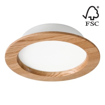 LED Podhledové svítidlo WOODY SPOT LED/16,5W/230V 4000K dub ø 18,5 cm