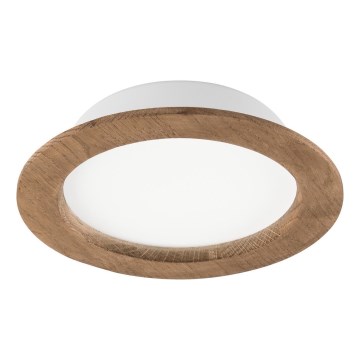 LED Podhledové svítidlo WOODY SPOT LED/16,5W/230V 4000K ořech pr. 18,5 cm