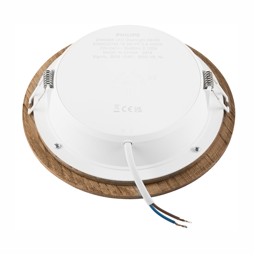 LED Podhledové svítidlo WOODY SPOT LED/16,5W/230V 4000K ořech ø 18,5 cm