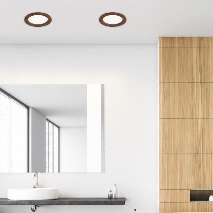 LED Podhledové svítidlo WOODY SPOT LED/16,5W/230V 4000K třešeň pr. 18,5 cm