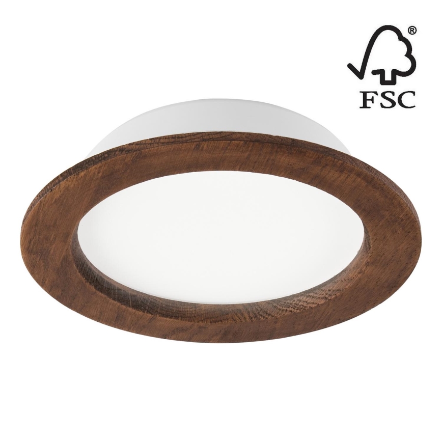 LED Podhledové svítidlo WOODY SPOT LED/16,5W/230V 4000K třešeň ø 18,5 cm