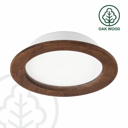 LED Podhledové svítidlo WOODY SPOT LED/16,5W/230V 4000K třešeň ø 18,5 cm