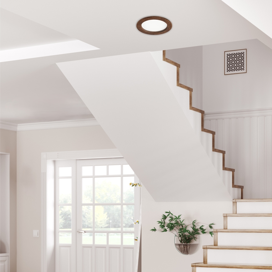 LED Podhledové svítidlo WOODY SPOT LED/16,5W/230V 4000K třešeň ø 18,5 cm