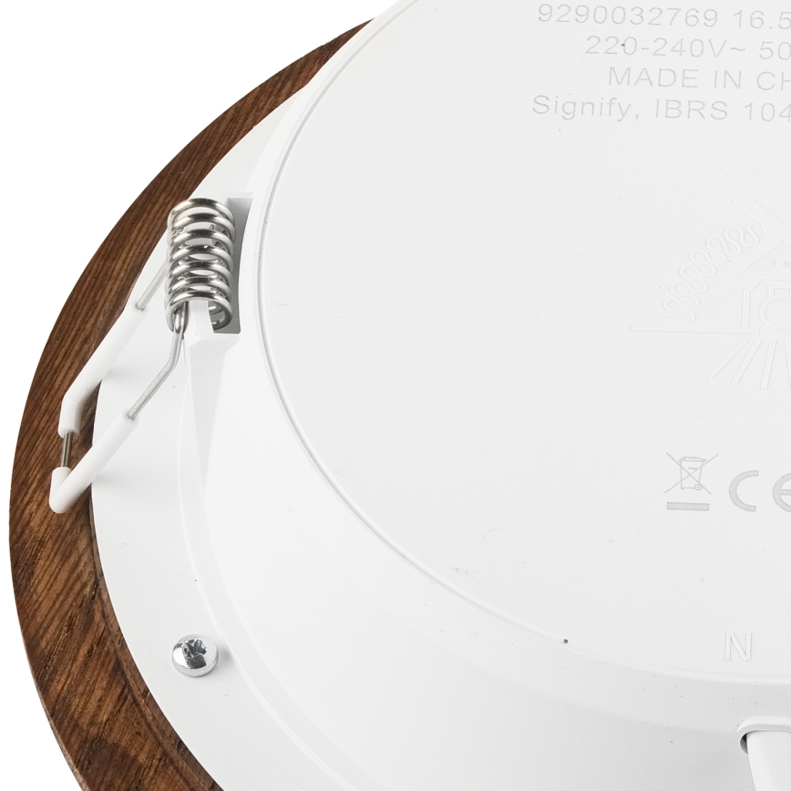 LED Podhledové svítidlo WOODY SPOT LED/16,5W/230V 4000K třešeň ø 18,5 cm
