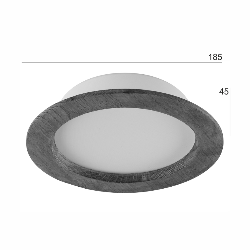 LED Podhledové svítidlo WOODY SPOT LED/16,5W/230V 4000K třešeň ø 18,5 cm