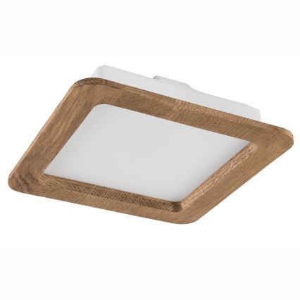 LED Podhledové svítidlo WOODY SPOT LED/17W/230V 3000K ořech 18,5x18,5 cm