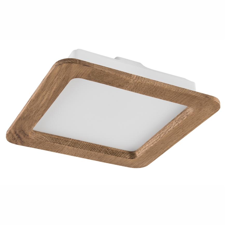 LED Podhledové svítidlo WOODY SPOT LED/17W/230V 3000K ořech 18,5x18,5 cm
