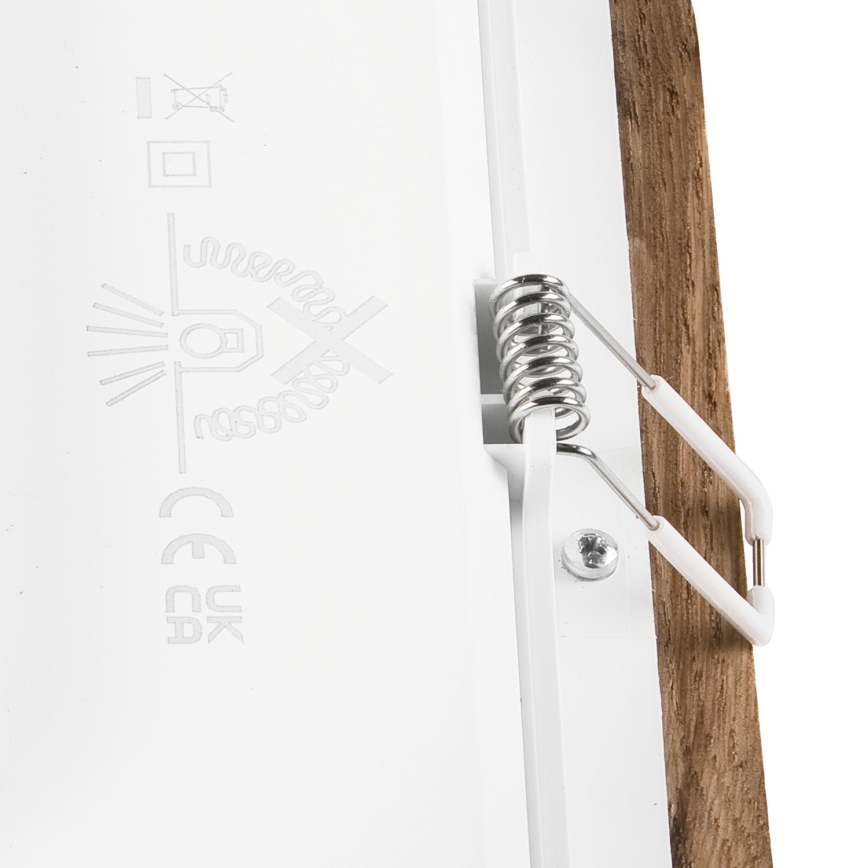 LED Podhledové svítidlo WOODY SPOT LED/17W/230V 3000K ořech 18,5x18,5 cm