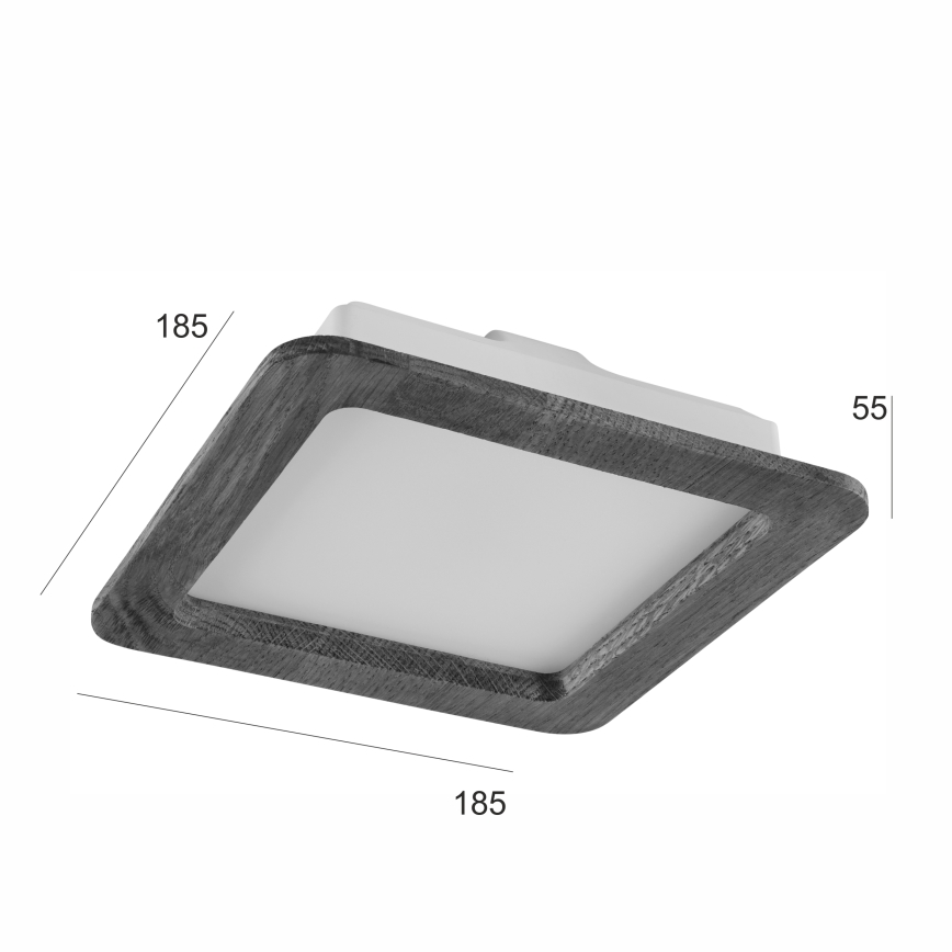 LED Podhledové svítidlo WOODY SPOT LED/17W/230V 3000K ořech 18,5x18,5 cm