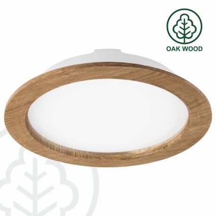 LED Podhledové svítidlo WOODY SPOT LED/23,5W/230V 4000K ořech ø 23,5 cm