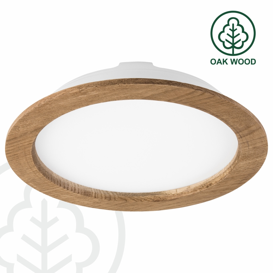 LED Podhledové svítidlo WOODY SPOT LED/23,5W/230V 4000K ořech ø 23,5 cm
