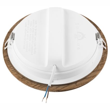 LED Podhledové svítidlo WOODY SPOT LED/23,5W/230V 4000K ořech ø 23,5 cm