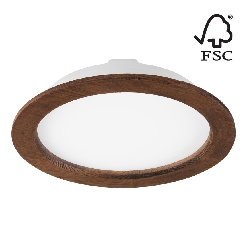 LED Podhledové svítidlo WOODY SPOT LED/23,5W/230V 4000K třešeň ø 23,5 cm