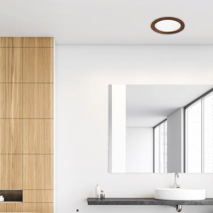 LED Podhledové svítidlo WOODY SPOT LED/23,5W/230V 4000K třešeň ø 23,5 cm