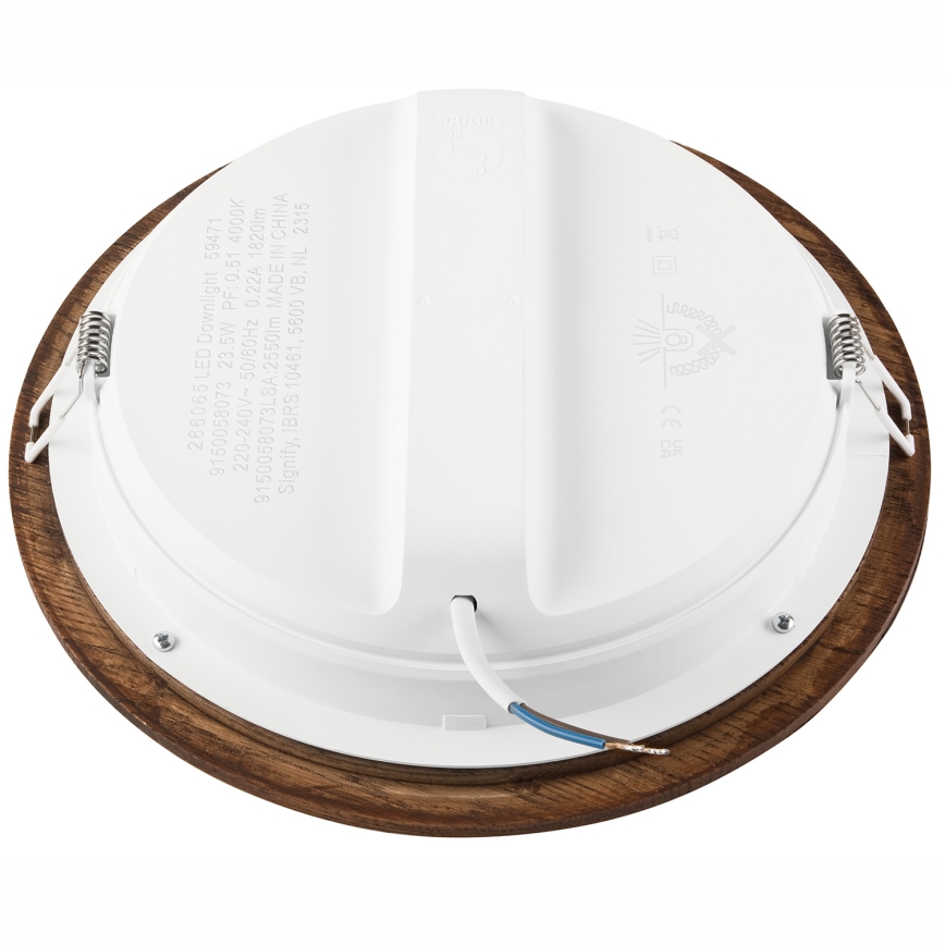 LED Podhledové svítidlo WOODY SPOT LED/23,5W/230V 4000K třešeň ø 23,5 cm