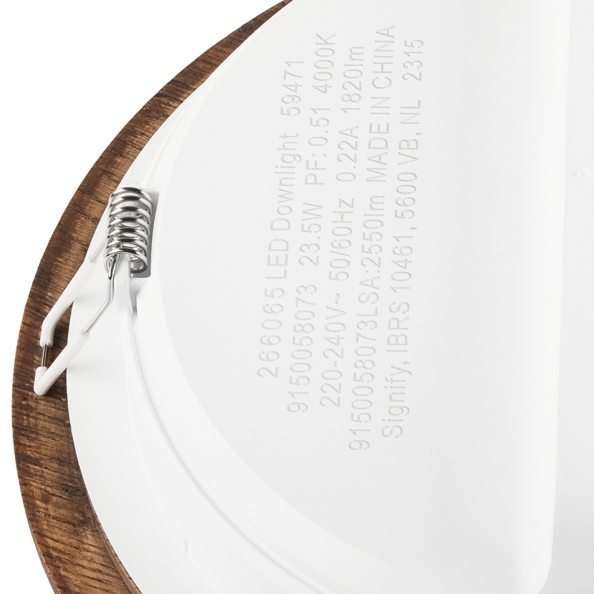 LED Podhledové svítidlo WOODY SPOT LED/23,5W/230V 4000K třešeň ø 23,5 cm