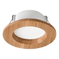 LED Podhledové svítidlo WOODY SPOT LED/5,5W/230V 4000K dub pr. 10 cm
