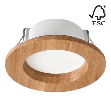 LED Podhledové svítidlo WOODY SPOT LED/5,5W/230V 4000K dub ø 10 cm