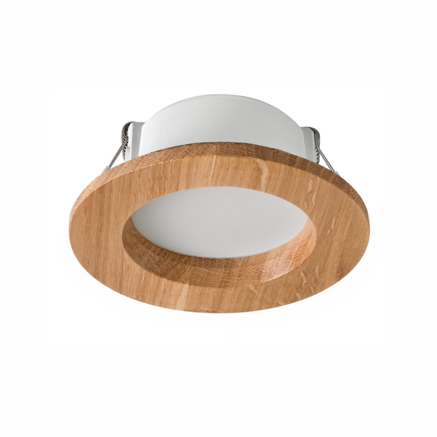 LED Podhledové svítidlo WOODY SPOT LED/5,5W/230V 4000K dub ø 10 cm