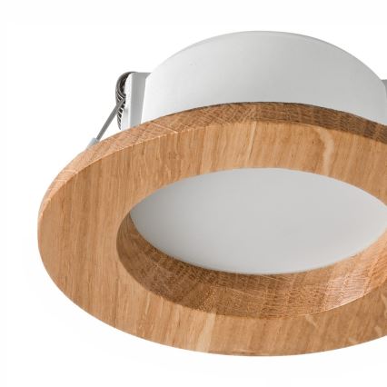 LED Podhledové svítidlo WOODY SPOT LED/5,5W/230V 4000K dub ø 10 cm