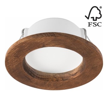 LED Podhledové svítidlo WOODY SPOT LED/5,5W/230V 4000K třešeň ø 10 cm
