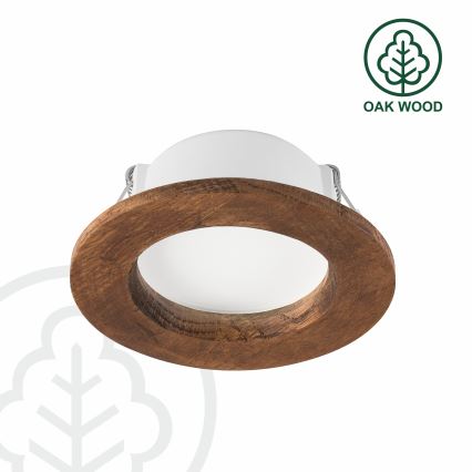 LED Podhledové svítidlo WOODY SPOT LED/5,5W/230V 4000K třešeň ø 10 cm