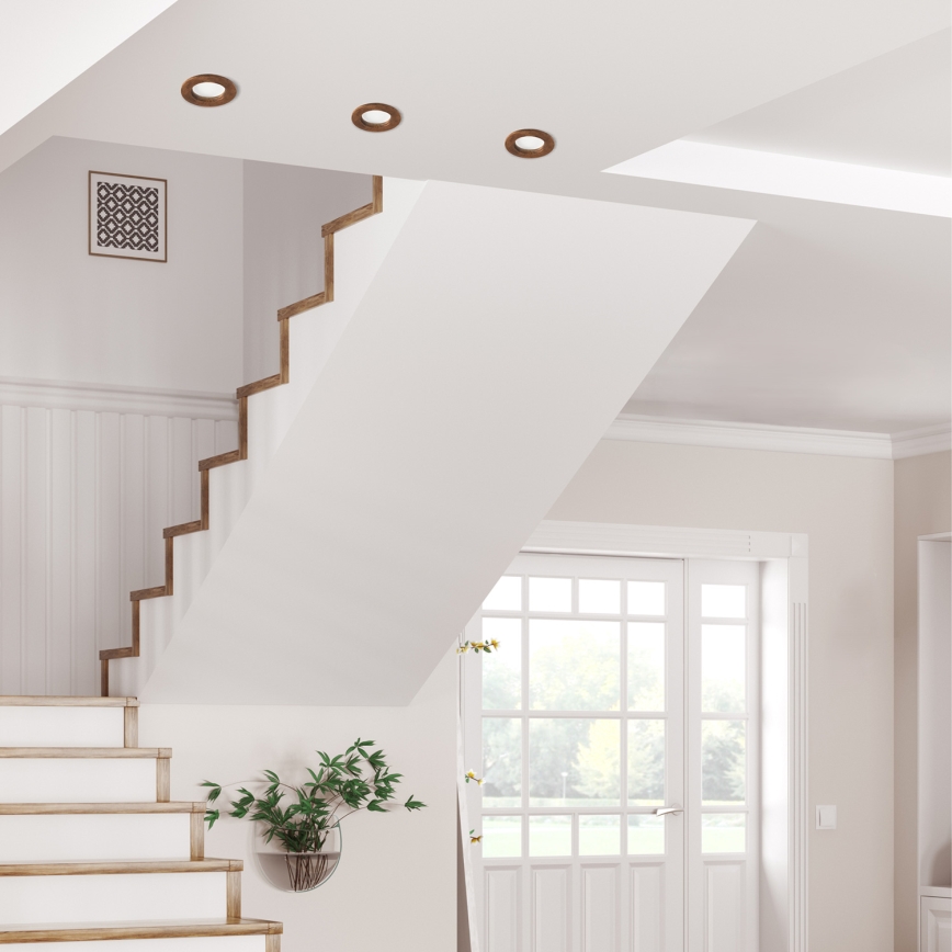 LED Podhledové svítidlo WOODY SPOT LED/5,5W/230V 4000K třešeň ø 10 cm