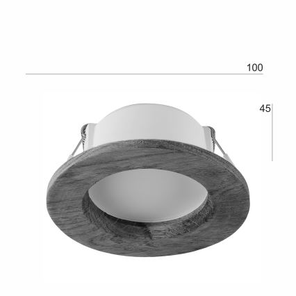 LED Podhledové svítidlo WOODY SPOT LED/5,5W/230V 4000K třešeň ø 10 cm