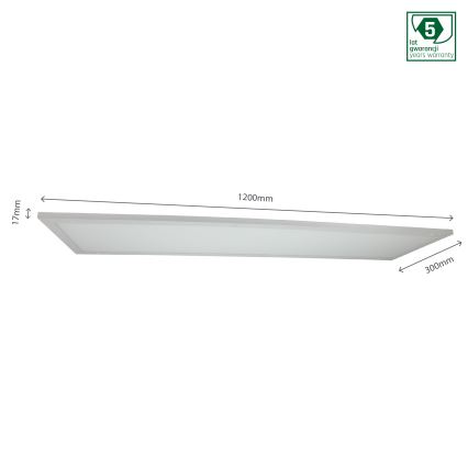 LED Podhledový panel ALGINE DUO 2v1 LED/30W/230V 120x30 cm