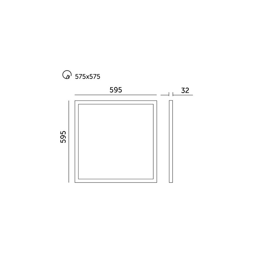 LED Podhledový panel DAVRO LED/40W/230V 4000K UGR19 59,5x59,5 cm bílá
